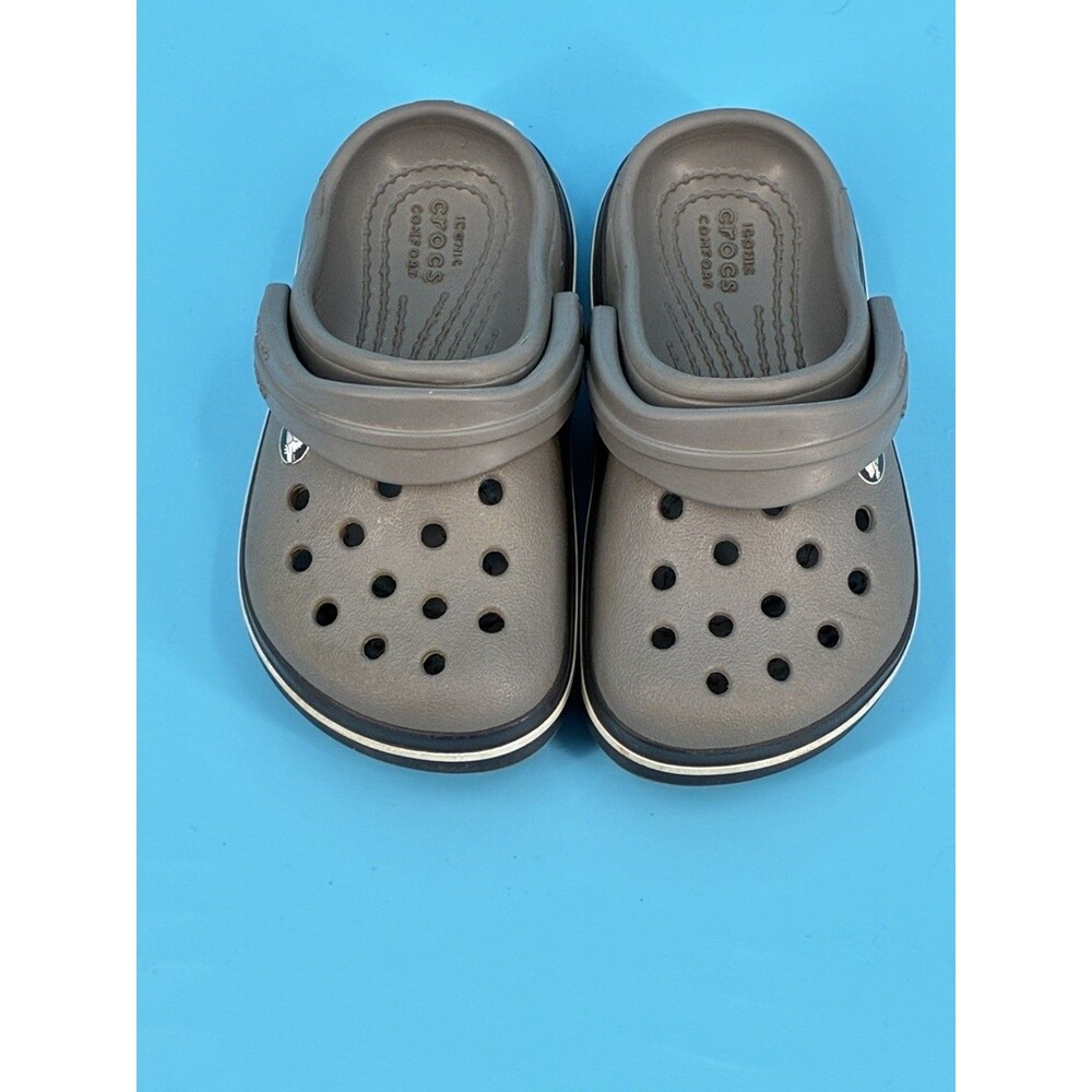 Crocs Crocband Clogs Gray Black Kids Children’s Size C6